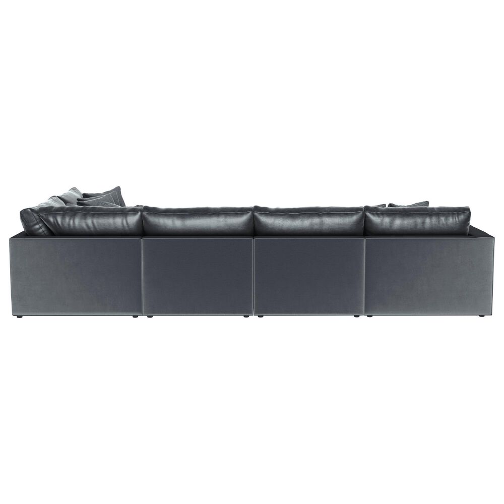 Hartsfield Remington 5-Piece Stationary Right Facing Chaise Sectional in Slate, , large
