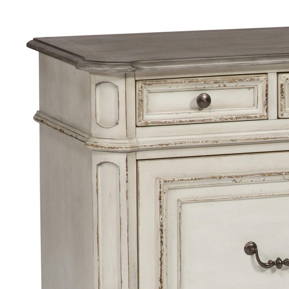 Belle Furnishings Magnolia Manor Credenza in White, , large