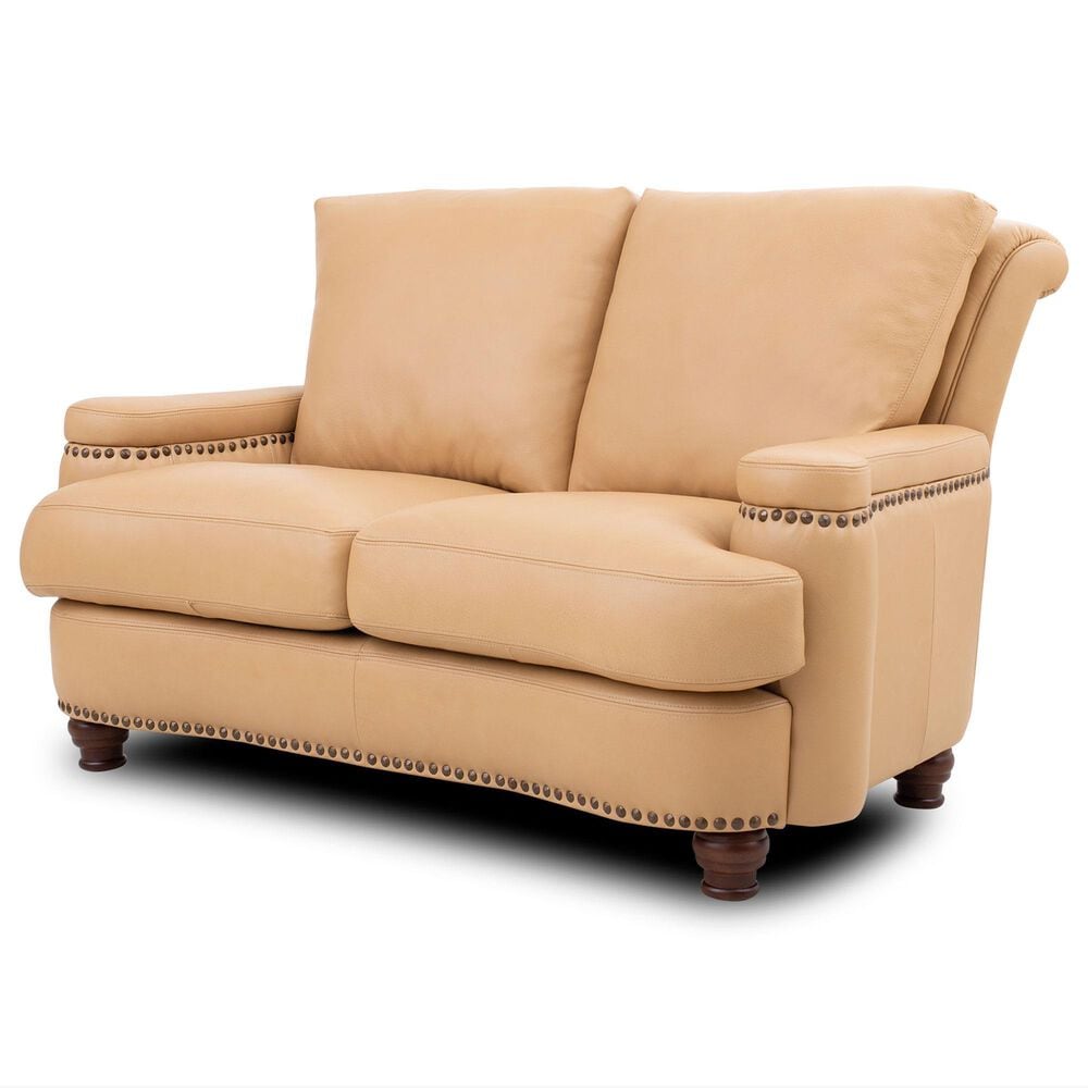 Italiano Furniture Georgetowne Hutton Stationary Loveseat in Tan Fawn, , large