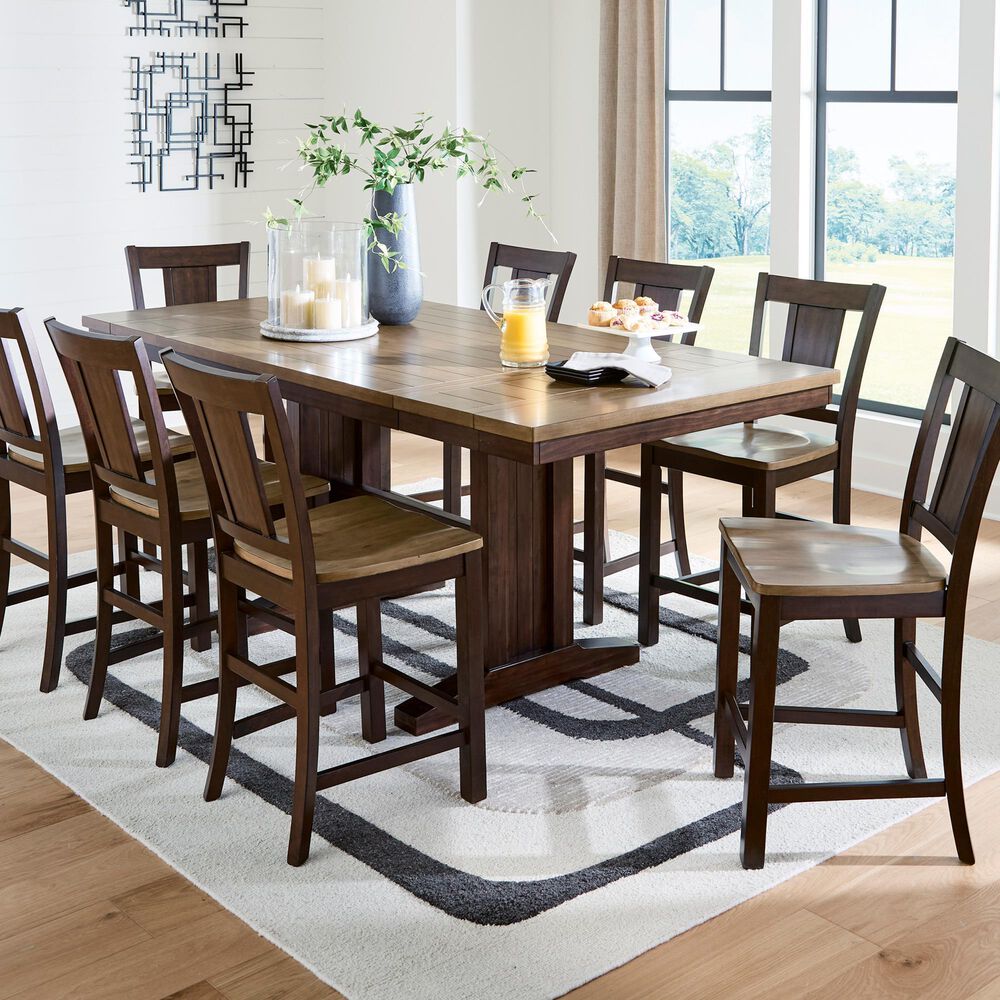 Ashley Rylandeen 62"-86" Dining Table in Light Brown and Dark Brown - Table Only, , large