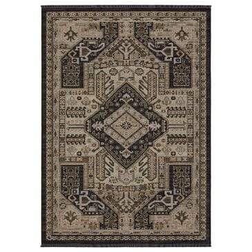 Oriental Weavers Legacy Charcoal and Brown 5"3" x 7"6" Area Rug, , large