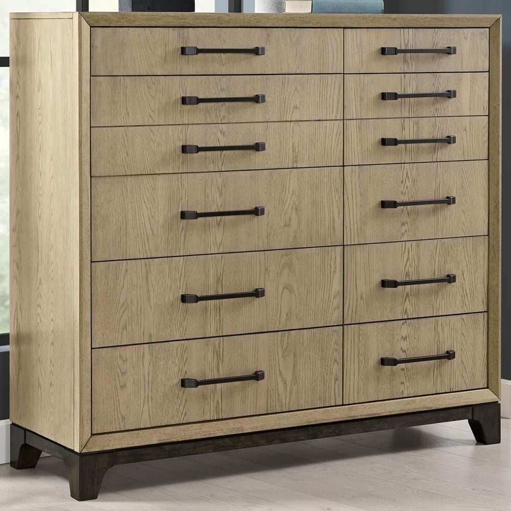 Emerald Home Furnishings Sutton Place 12-Drawer Master Chest in Caramel and Cocoa Brown, , large