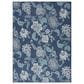 Nourison Garden Oasis GOA03 Navy 4" x 6" Indoor/Outdoor Area Rug, , large