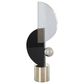 Maple and Jade Abstract Decorative Sculpture with Orb and Base in Black and Silver, , large