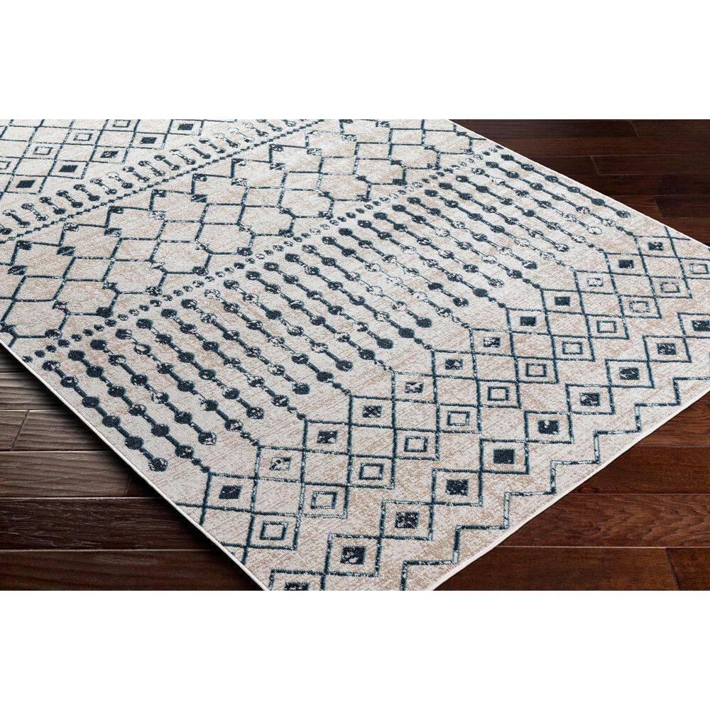 Surya Lavadora 7&#39;10&quot; x 10&#39; Ink Blue, Blue, Light Beige and Light Gray Area Rug, , large