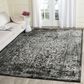 Safavieh Evoke EVK256R 10" x 14" Black and Grey Area Rug, , large