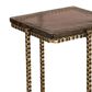 Vantara Home Heirloom Side Table in Antique Brass and Brown, , large