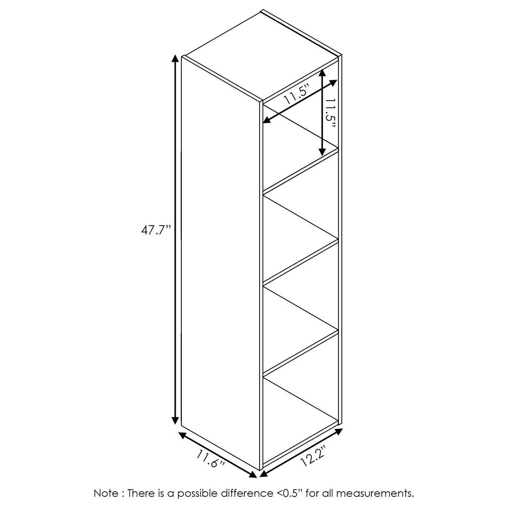 HOMLUX 4-Cube Cubic Shelf Storage Bookcase in Espresso, , large