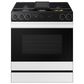 Samsung Bespoke 2-Piece Kitchen Package with 2.1 Cu. Ft. Over-The-Range Microwave and 6 Cu. Ft. Slide In Gas Range in White Glass, , large