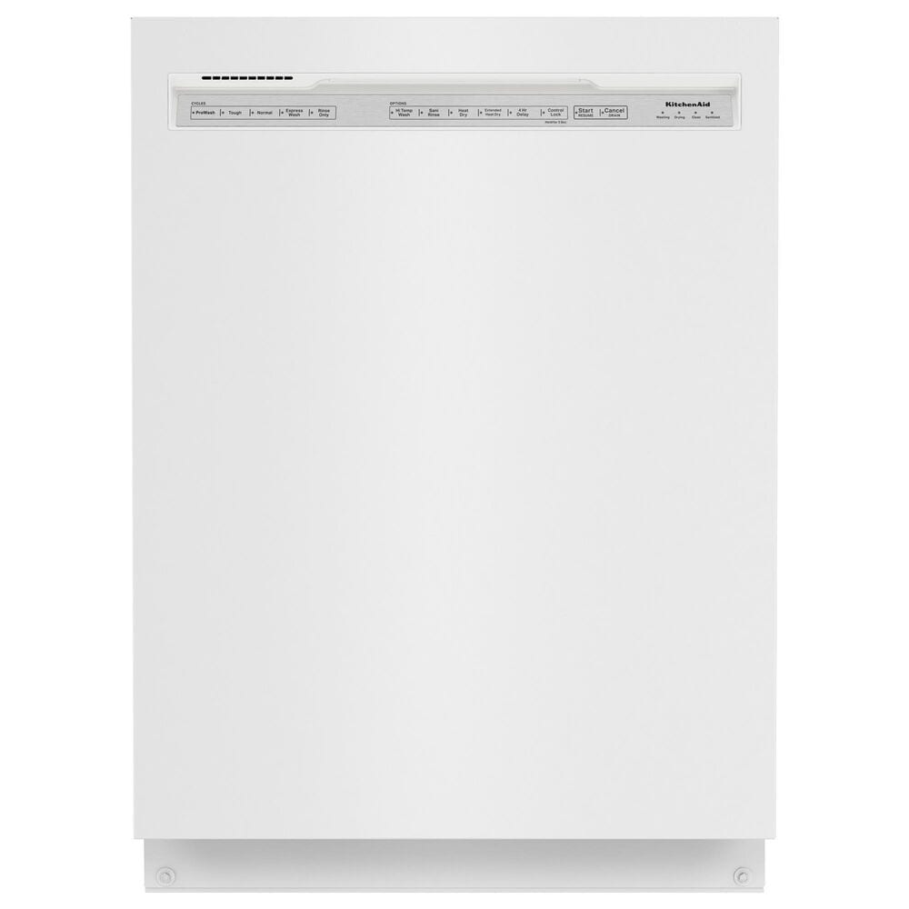 KitchenAid 24" Built-In Pocket Handle Dishwasher with 39 Decibel in White, , large