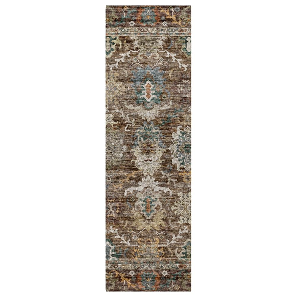 Dalyn Rug Company Silk Road Chocolate, Ivory, Gold, Copper, Blue, Teal and Mocha 2"3" x 7"6" Runner, , large