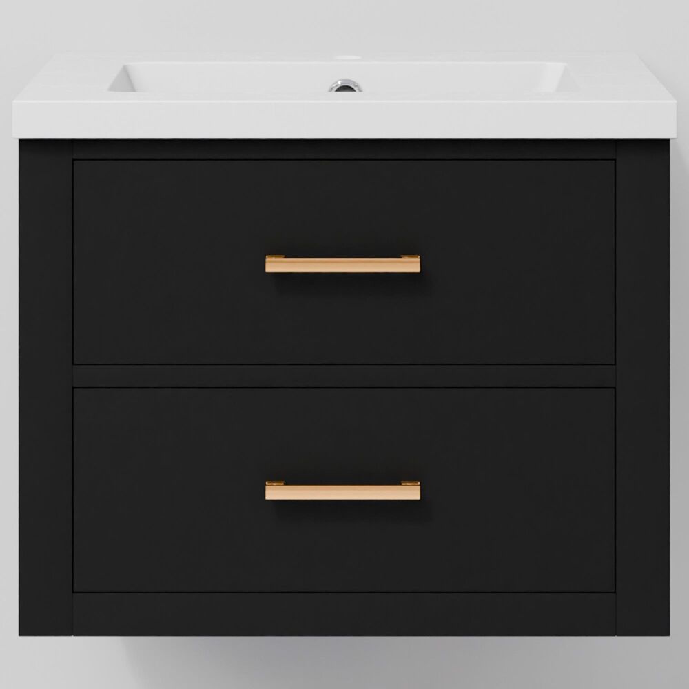 Lexora Home Castor 24" Single Bathroom Vanity in Black with White Acrylic Top and Rectangular Sink, , large