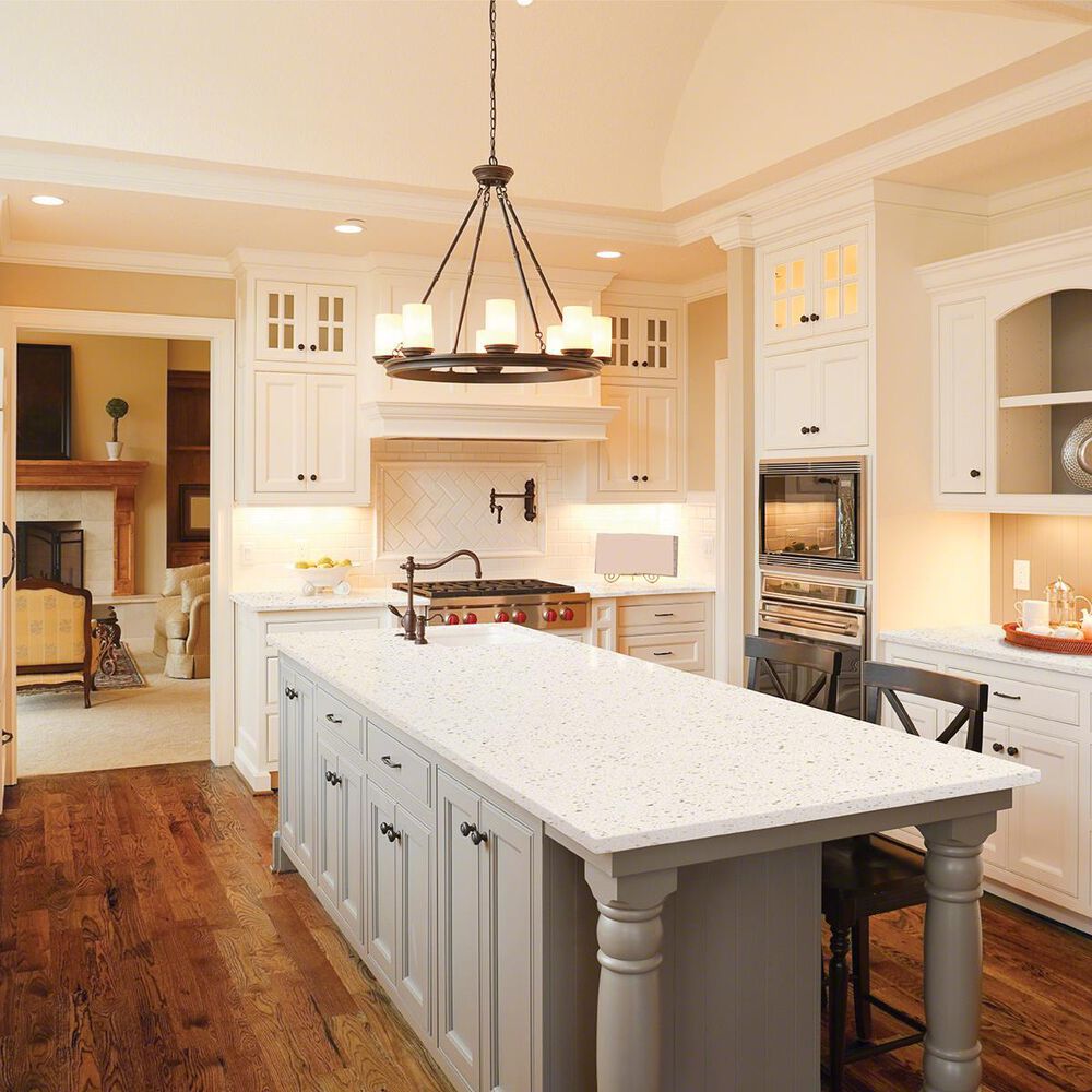 NFM Custom Countertops Iced White 3cm Quartz Countertop, , large