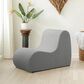 Jaxx Uptown Modern Armless Accent Chair in Boucle Dark Grey, , large