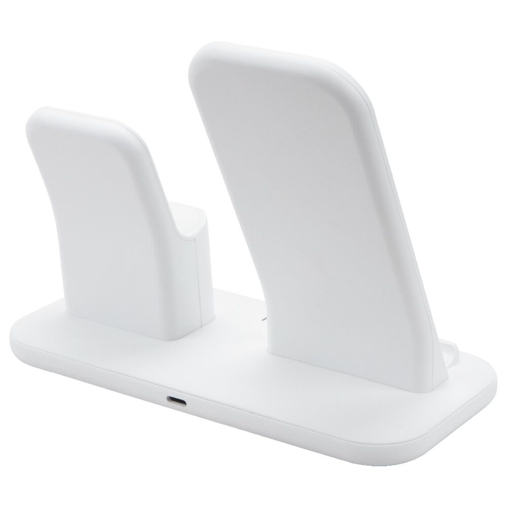 Scosche Base3 3-In-1 Wireless Charging Dock in White, , large