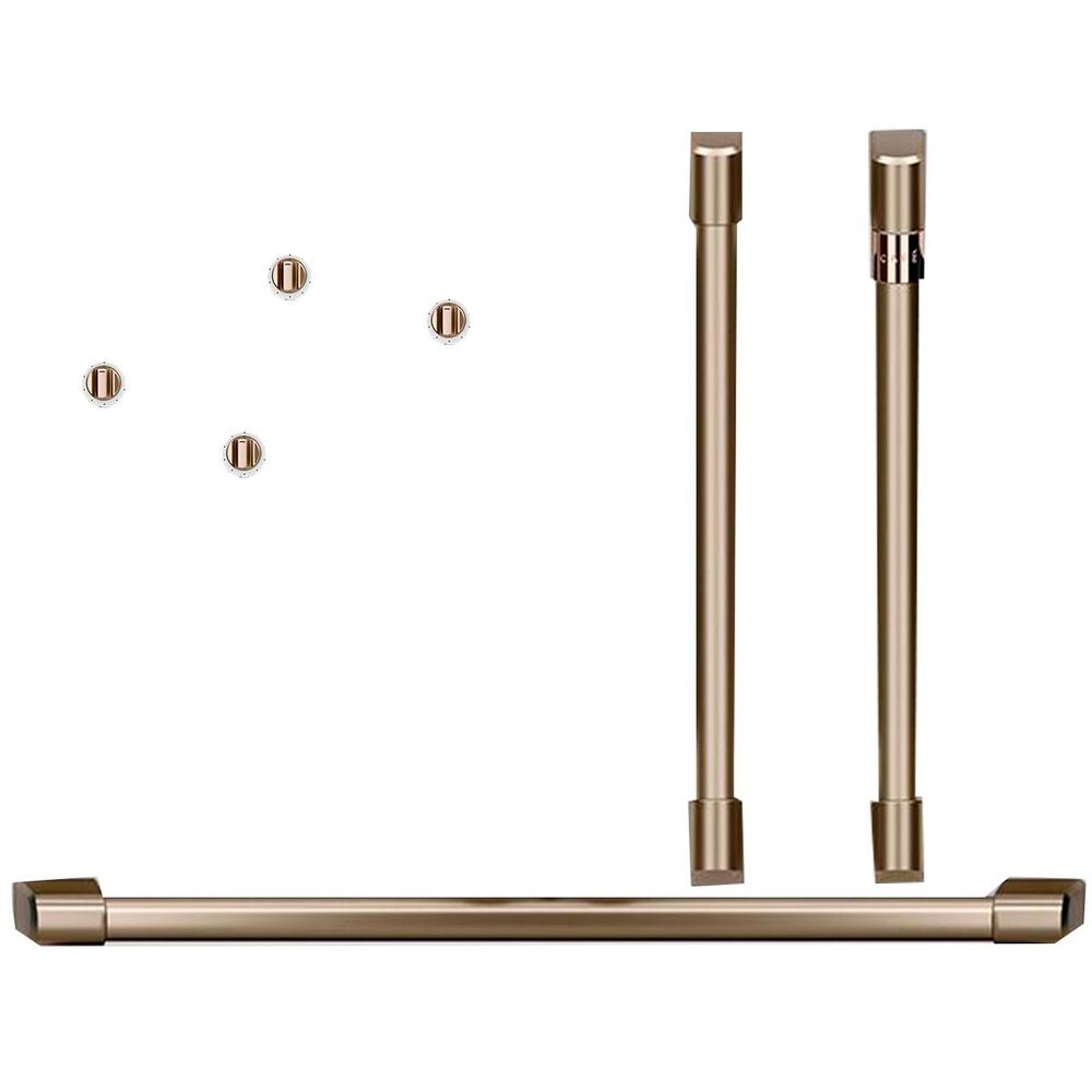 Cafe Handle and Knob Kit for Double Wall Oven in Brushed Bronze, , large