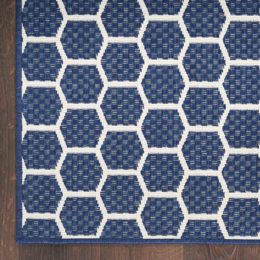 Nourison Twist Reversible 9&#39; x 12&#39; Navy Indoor/Outdoor Area Rug, , large