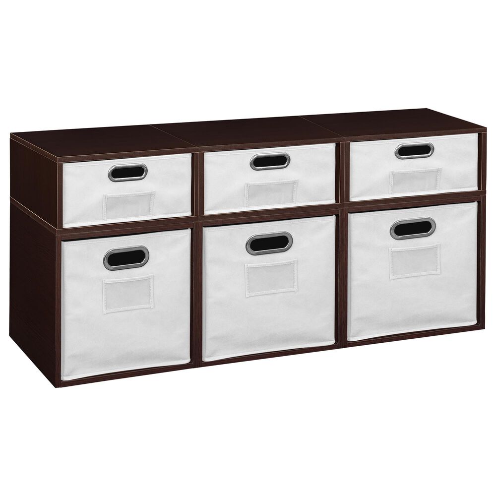 Regency Global Sourcing Niche Cubo 6-Piece Storage Set in Truffle/White, , large