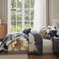 Bebejan English Manor 5-Piece Queen Reversible Comforter Set in Steel Blue, Soft Beige and Creamy Ivory, , large