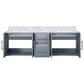 Lexora Home Geneva 60" Double Bathroom Vanity in Dark Grey with 2 cm White Carrara Marble Top and Rectangular Sinks, , large