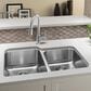 Blanco Stellar 32" 1-3/4 Double Bowl Kitchen Sink in Refined Brushed, , large