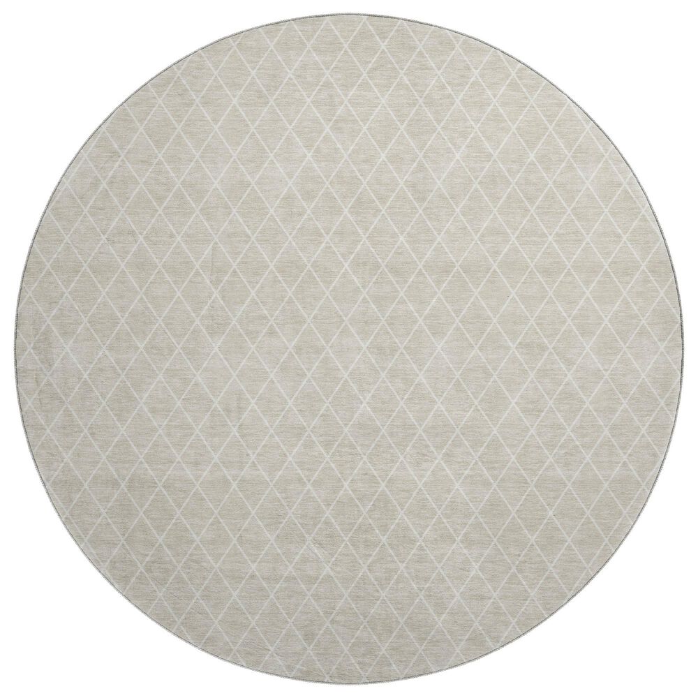Dalyn Rug Company The Reserve TR15 Beige 8" Round Indoor/Outdoor Area Rug, , large