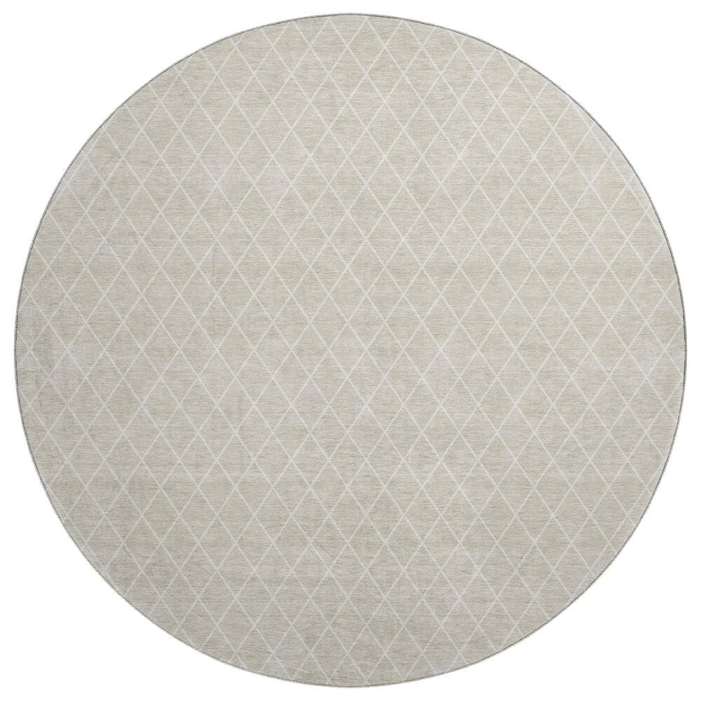 Dalyn Rug Company The Reserve TR15 Beige 8" Round Indoor/Outdoor Area Rug, , large
