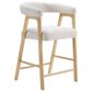 OSP Home Solid Wood Counter Stool with White Linen Seating, , large