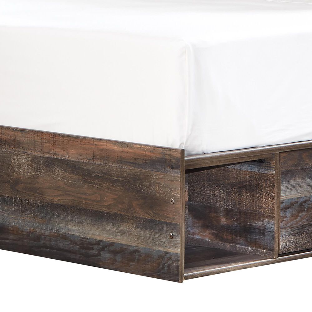 Ashley Drystan King Storage Bed with 2 Drawers in Brown Rustic, , large