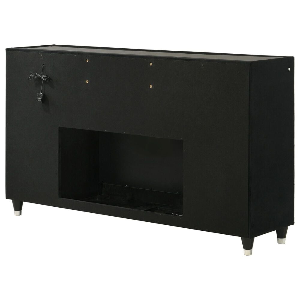 Pacific Landing Lorient 8-Drawer Flame Box Dresser in Black, , large