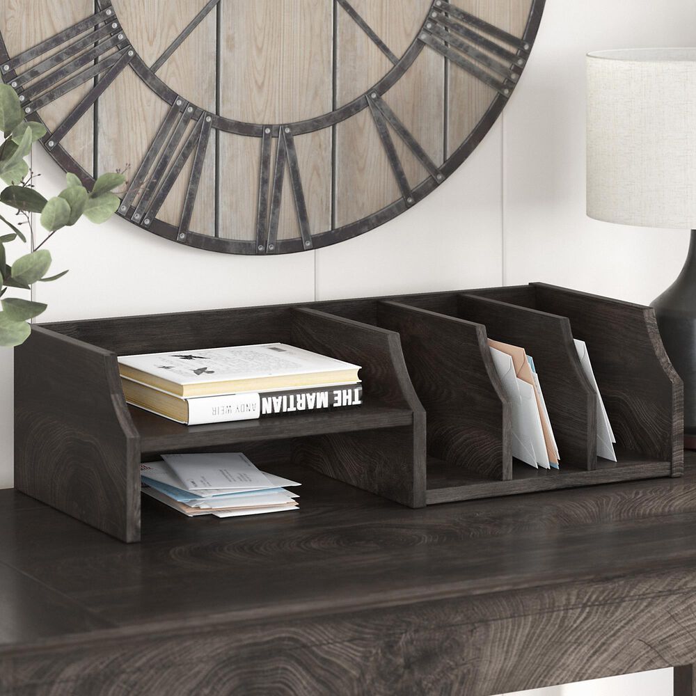 Bush Key West Desktop Organizer in Dark Gray Hickory Nebraska