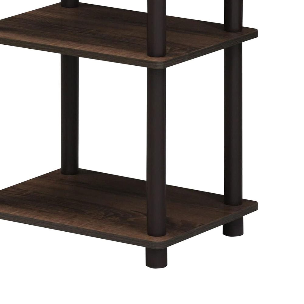 HOMLUX Turn-N-Tube 2-Space Bookshelf in Walnut and Brown, , large
