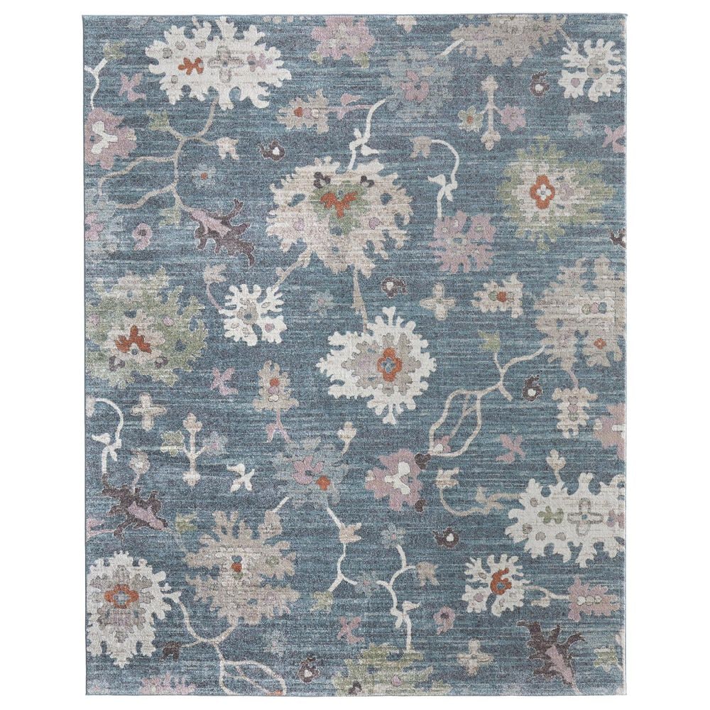 Feizy Dartmouth 39QMF 7"9" x 10" Blue and Multicolor Area Rug, , large