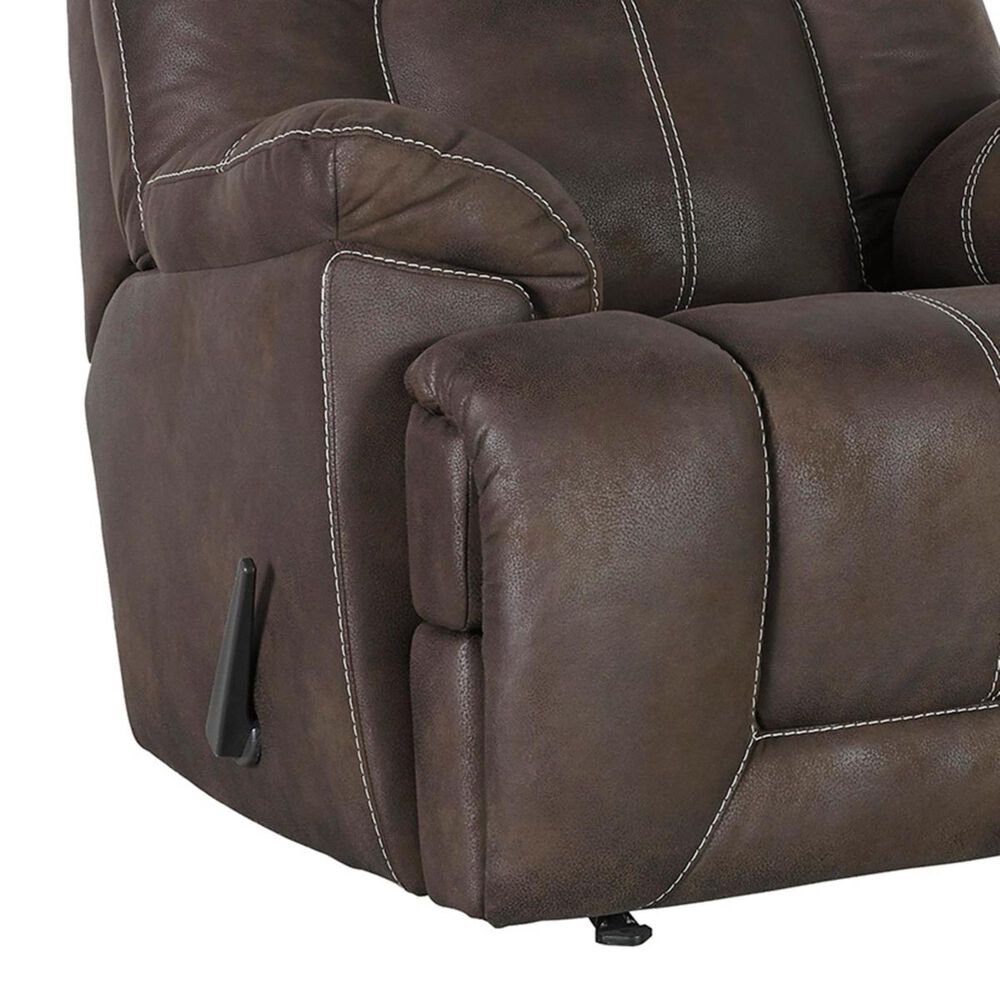 Ashley Warrior Fortress Manual Rocker Recliner in Coffee, , large