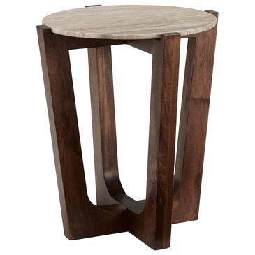 Ashley Tanidore Round End Table in Warm Brown, , large