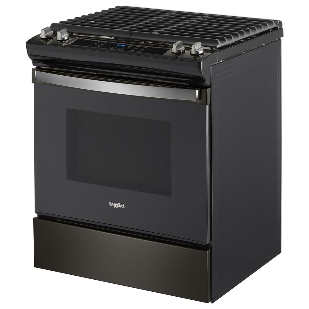 Whirlpool 5 Cu. Ft. Gas Range with Frozen Bake in Fingerprint Resistant Black Stainless Steel, , large