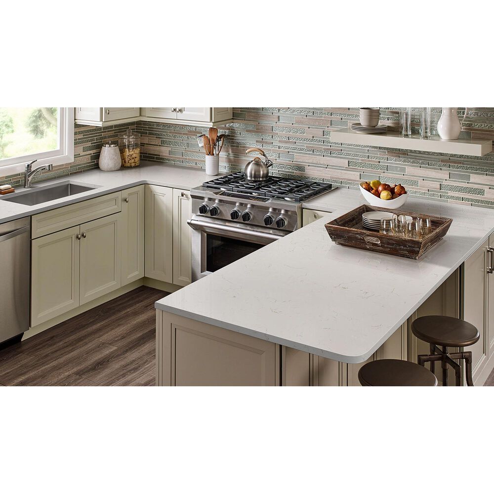NFM Custom Countertops Carrara Trigato 3cm Quartz Countertop, , large