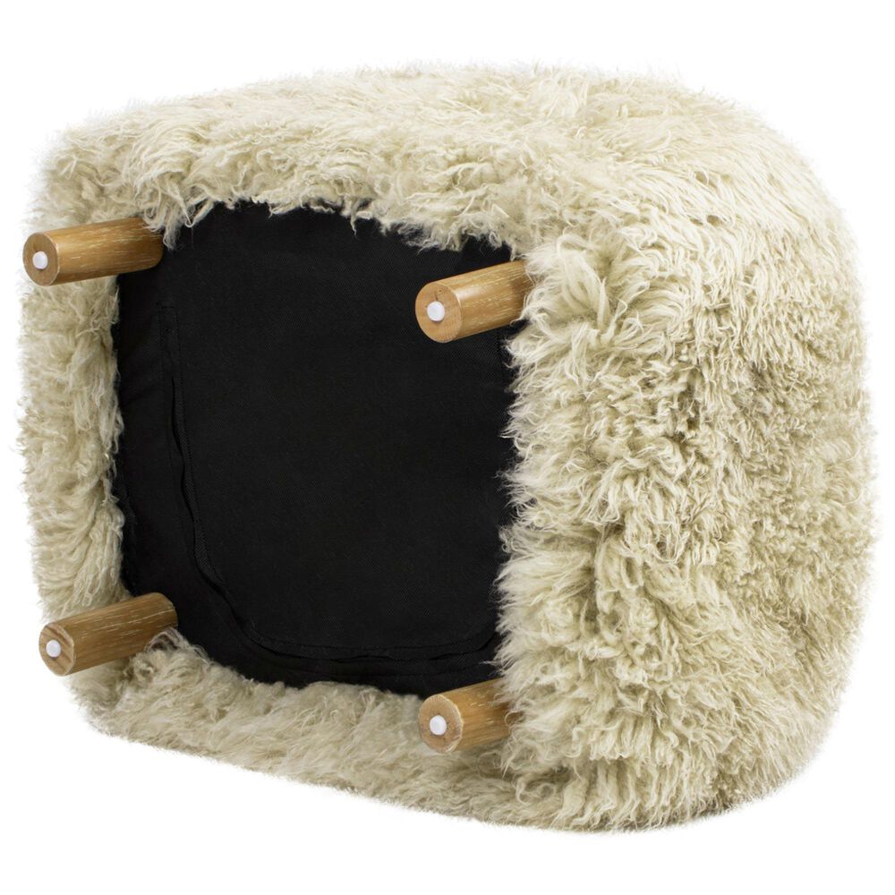 Jennifer Taylor Home Enchante Accent Ottoman in Taupe Beige, , large