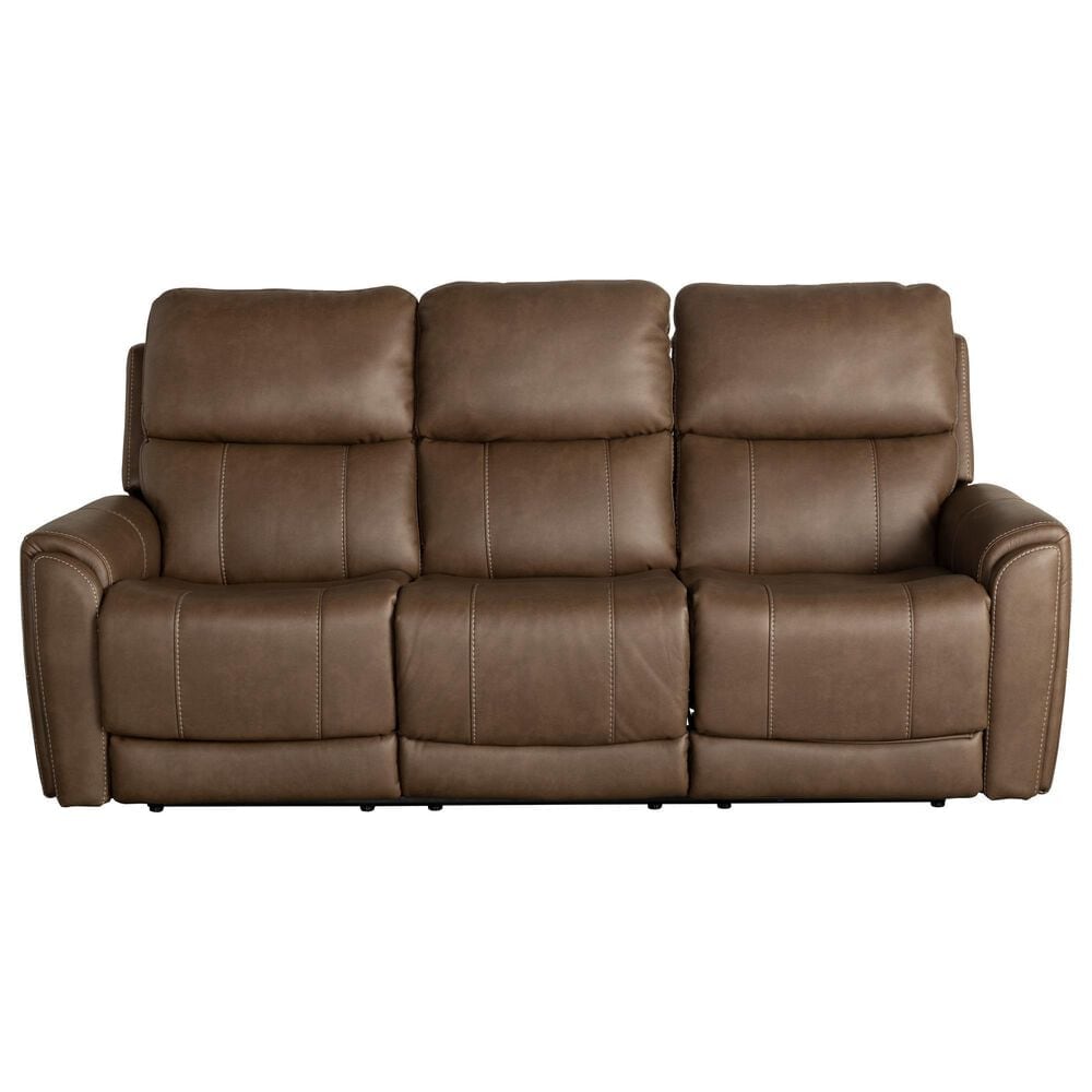Flexsteel Carter Power Reclining Sofa with Power Headrest and Lumbar in Cappuccino, , large