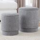 Lumisource Marla 2-Piece Upholstered Ottoman Set in Grey, , large