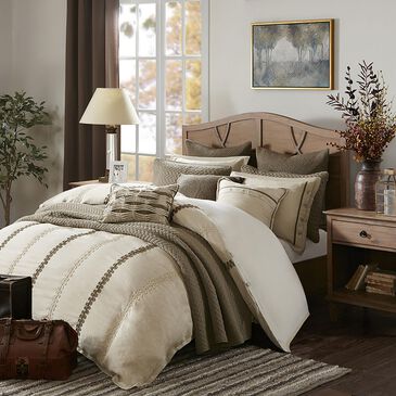 Hampton Park Chateau 9-Piece King Comforter Set in Linen, , large