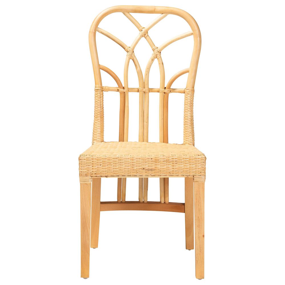 Baxton Studio Monaco Side Chair in Natural Brown and Oak Brown, , large