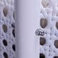 Leisuremod 57" Patio 2-Seat Hanging Egg Swing Chair with Taupe Cushion in White, , large