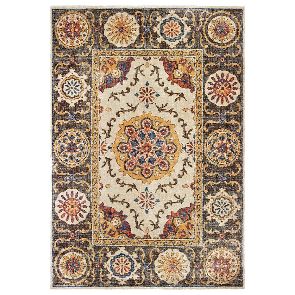 Oriental Weavers Pandora 4929X 9"10" x 12"10" Ivory and Brown Area Rug, , large