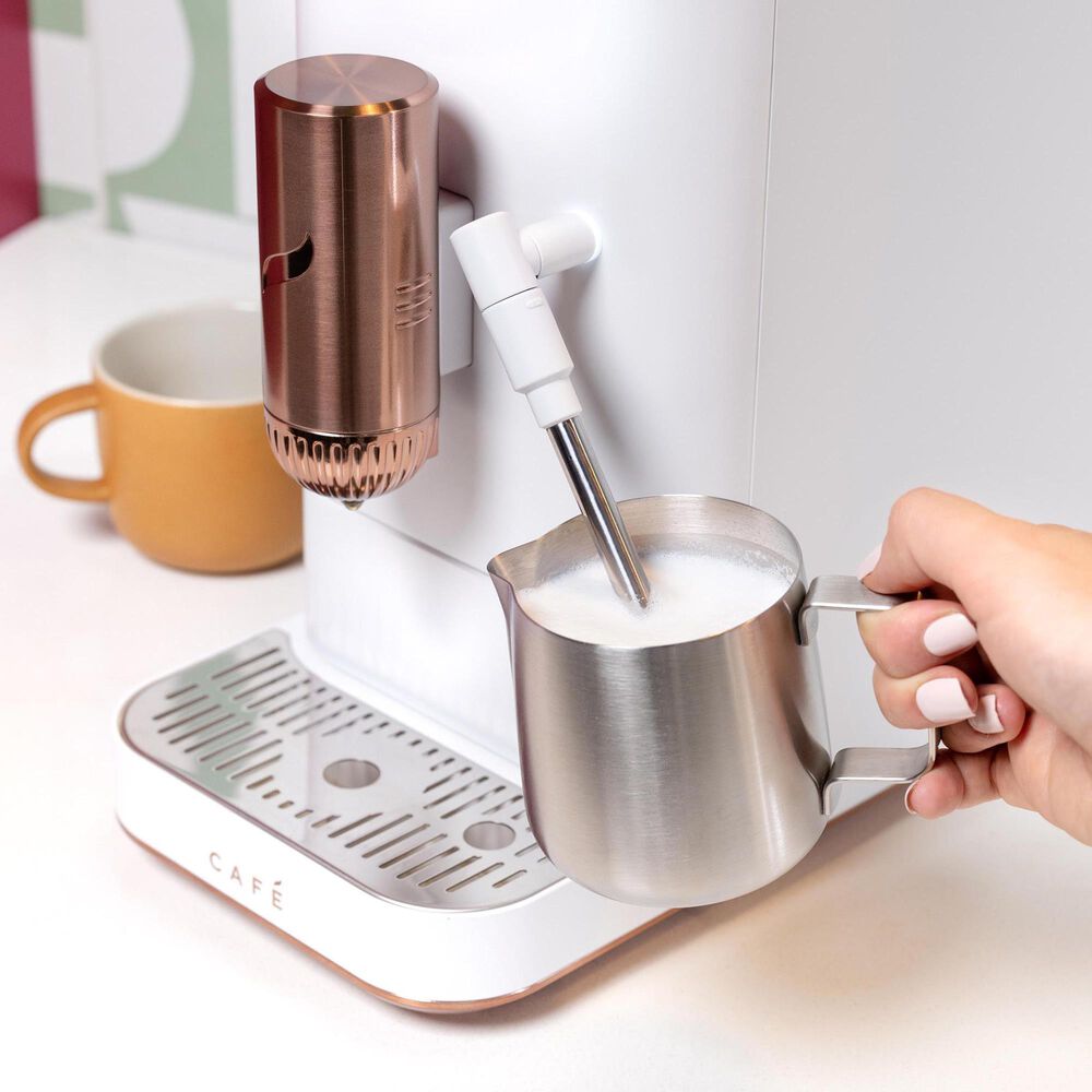 Cafe 40.5 Oz Affetto Espresso Machine in Matte White, , large