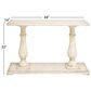 Uma Enterprises Farmhouse Pedestal Console Table in White, , large