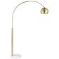 Renwil Daleela Floor Lamp in Plated Brushed Gold and White, , large