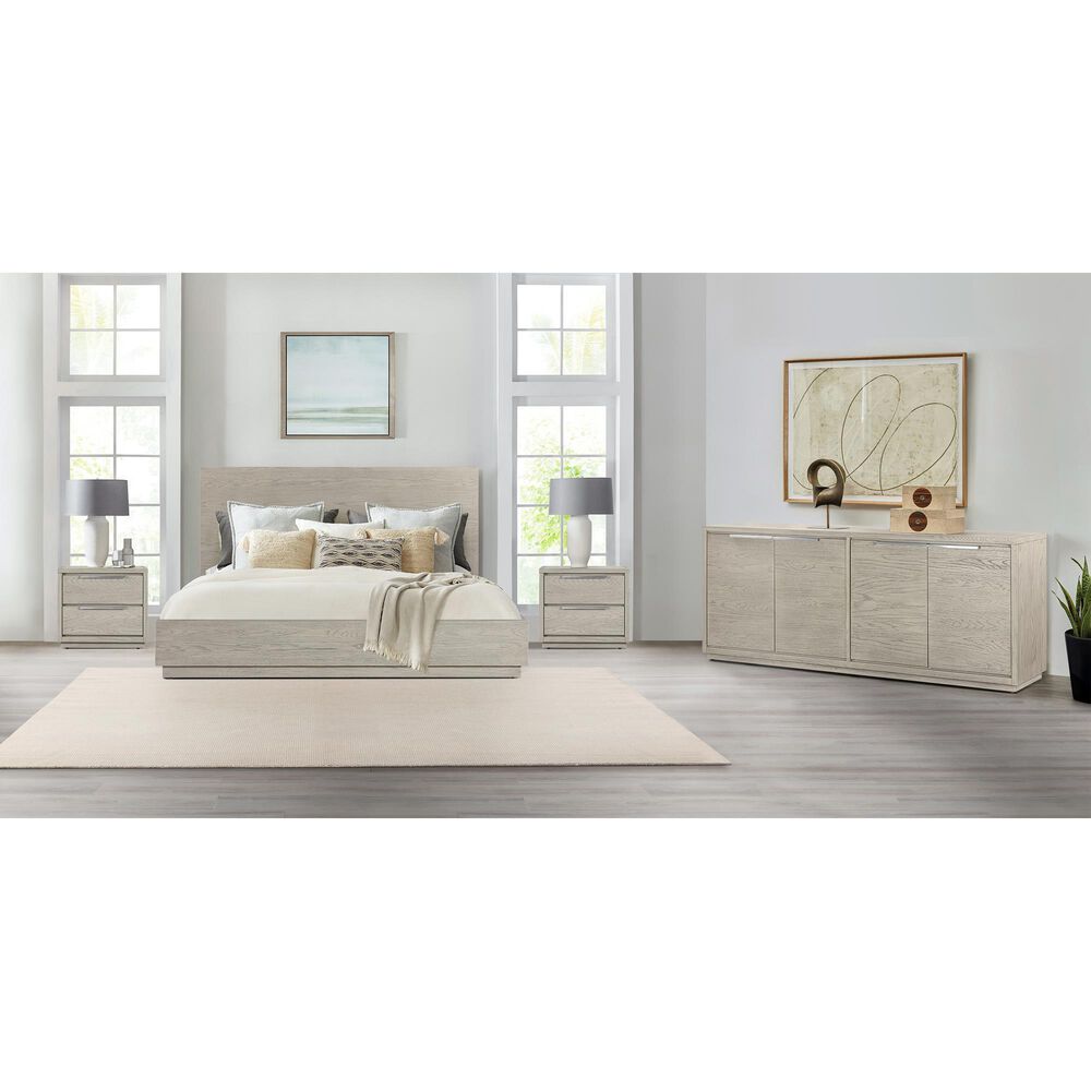 Blue River Abbey King Platform Bed in Silver Grey Oak, , large