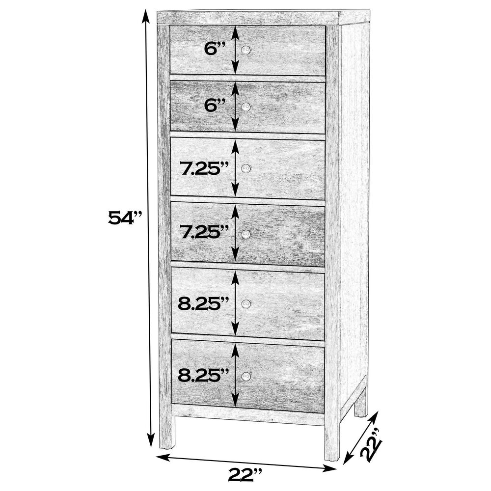 Butler Specialty Company Nora 6-Drawer Lingerie Chest in Light Oak, , large