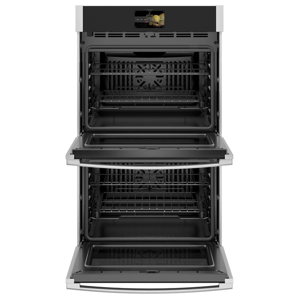 GE Profile 2-Piece Kitchen Package with Stainless Steel 30&quot; Built-In Double Wall Oven and Black 30&quot; Built-In Induction Cooktop, , large